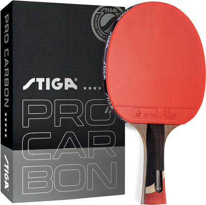 Pro Carbon + Raptor Performance-Level Table Tennis Rackets with Carbon Technology for Tournament Play - 7-Ply Blade with Flared Handles - 2Mm Sponge for Enhanced Control and Speed